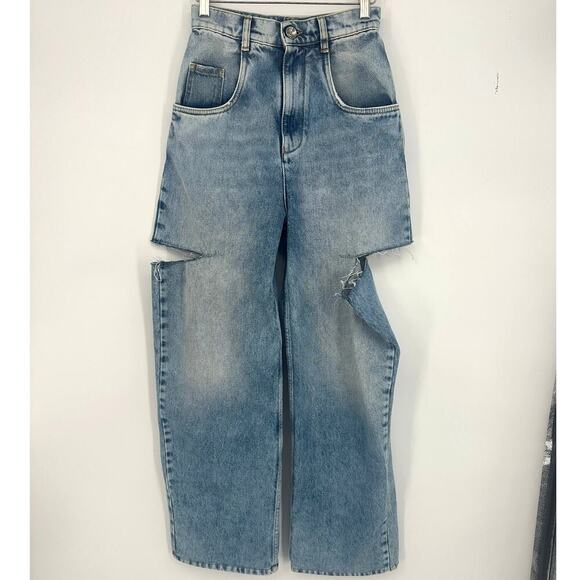 Maison Margiela Denim Jeans with Slash Details - Picture 2 of 10